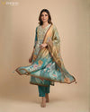 Pheran Women's Abstract Floral Print Suit Set  AM82